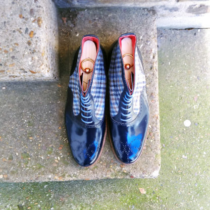 oxford boot blue tweed