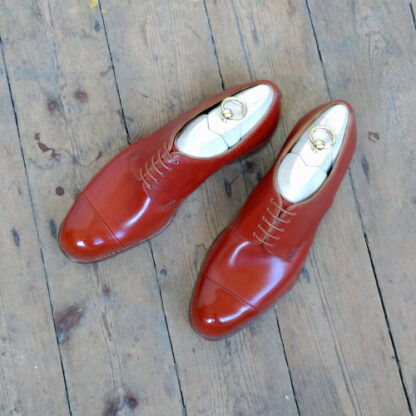 tan derby bespoke shoe