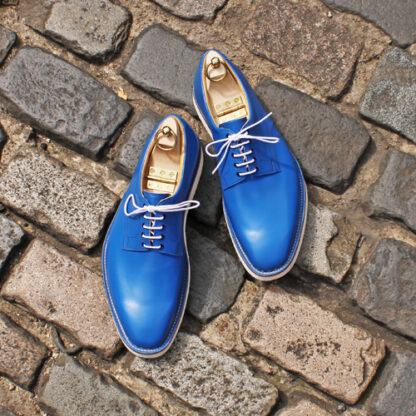 blue shoes with rubber sole