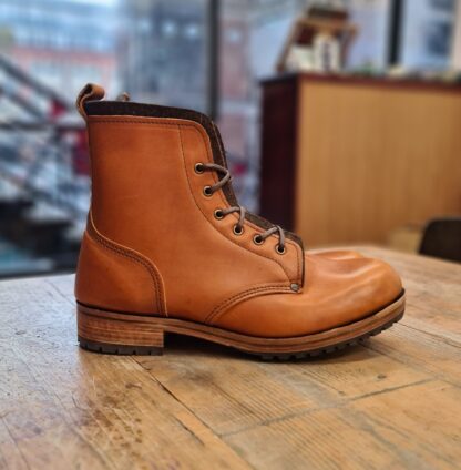 A leather work boot made in Britain