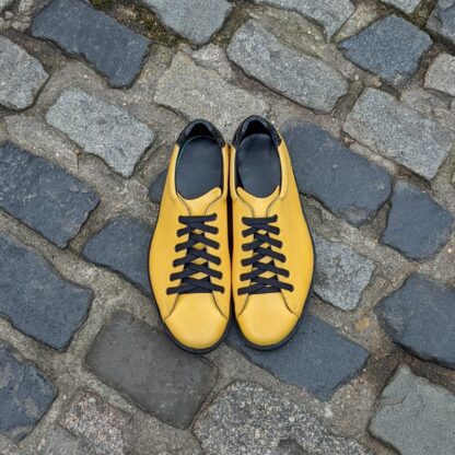 yellow bespoke sneakers