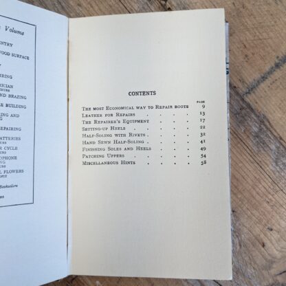 repair book table of contents