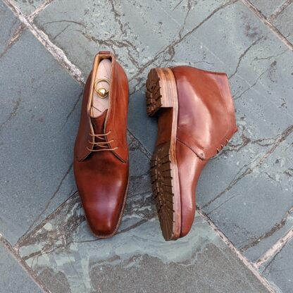 bespoke chukka boots with rubber soles