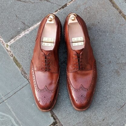 tan derby shoes majde by hand