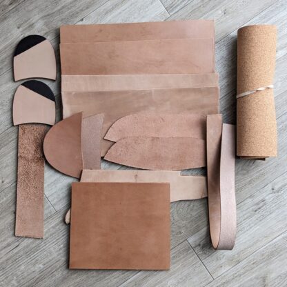 leather kit for making a pair of shoes