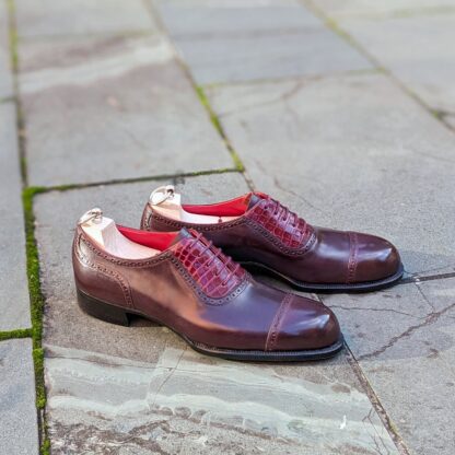 adelaide shoe in burgundy leather